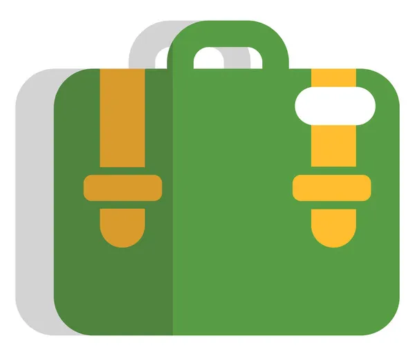 Zelená Školní Taška Ilustrace Vektor Bílém Pozadí — Stockový vektor