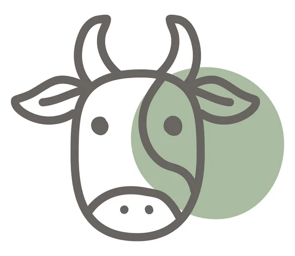 Farm Cow Illustration Vector White Background — Stock Vector