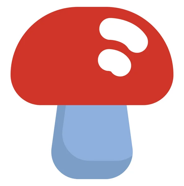 Fungo Rosso Illustrazione Vettore Sfondo Bianco — Vettoriale Stock