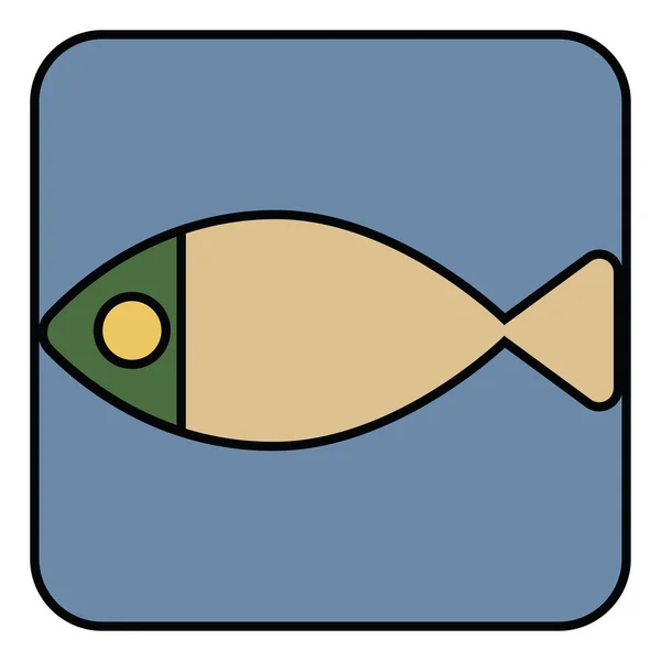 Свежая Рыба Иллюстрация Вектор Белом Фоне — стоковый вектор