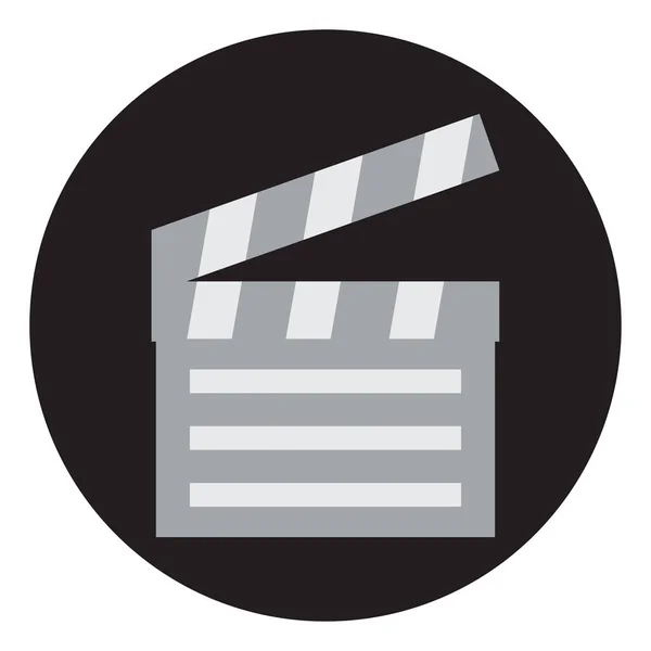 Movie Clapper Illustrazione Vettore Sfondo Bianco — Vettoriale Stock