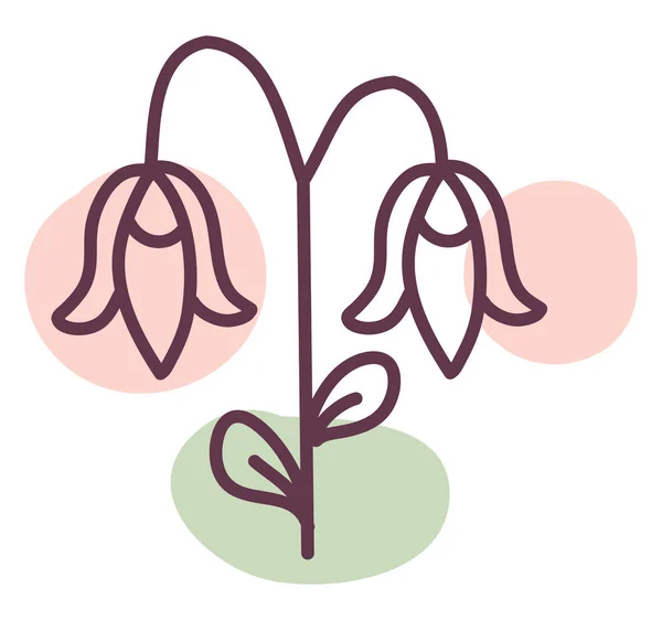 Tristes Fleurs Jardin Illustration Vecteur Sur Fond Blanc — Image vectorielle