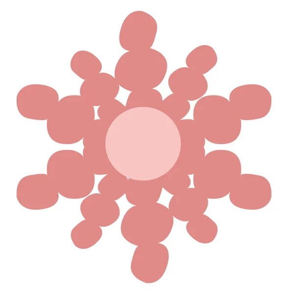 Interessante Rosa Blüte Illustration Vektor Auf Weißem Hintergrund — Stockvektor