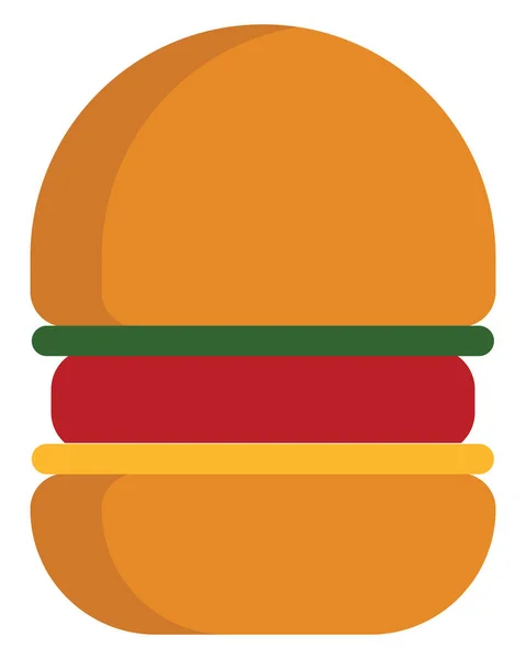 Veganer Burger Illustration Vektor Auf Weißem Hintergrund — Stockvektor