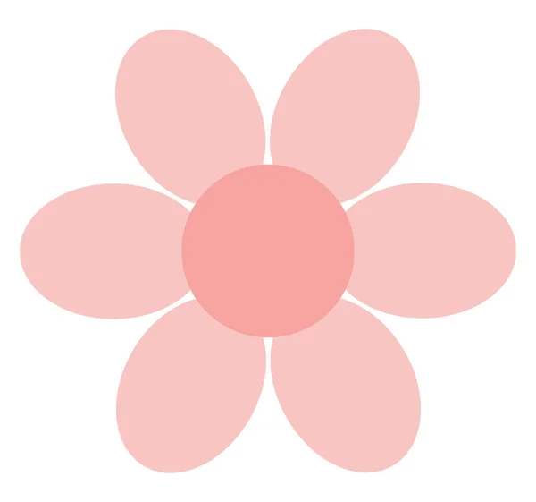 Zarte Rosa Blume Illustration Vektor Auf Weißem Hintergrund — Stockvektor