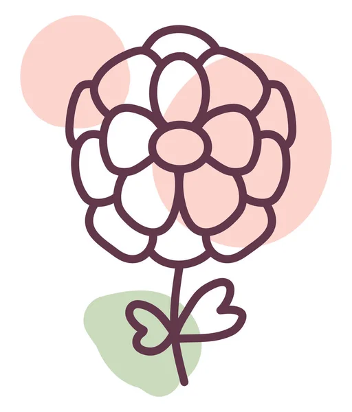 Fleur Rose Romantique Illustration Vecteur Sur Fond Blanc — Image vectorielle