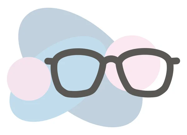 白色背景上的简单黑色眼镜 — 图库矢量图片