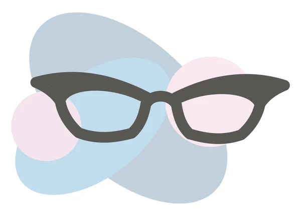 Vrouwelijke Bril Illustratie Vector Een Witte Achtergrond — Stockvector