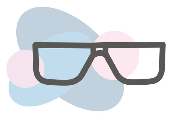 Rectangle Glasses Illustration Vector White Background — Stock Vector