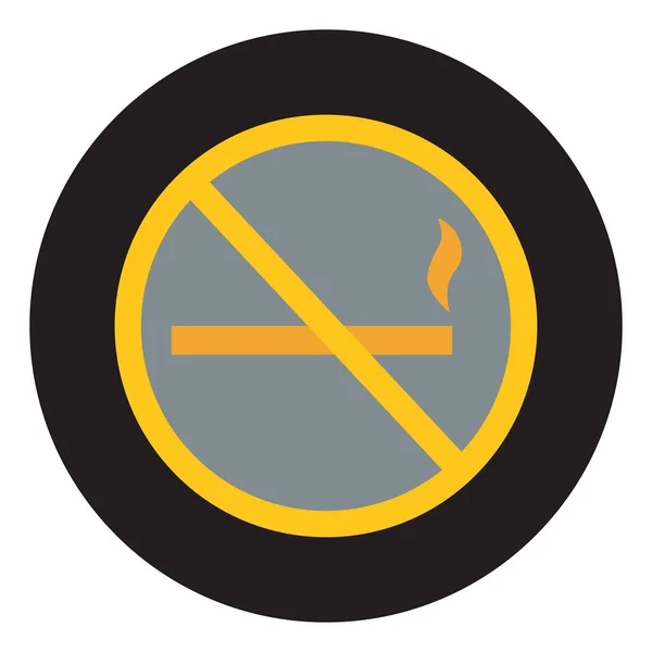 Zákaz Kouření Ilustrace Vektor Bílém Pozadí — Stockový vektor