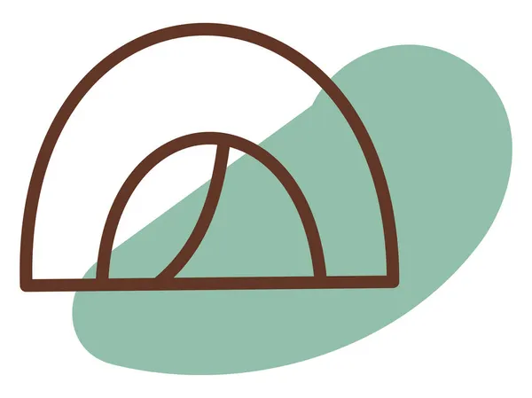 Tenda Escursionistica Illustrazione Vettore Sfondo Bianco — Vettoriale Stock