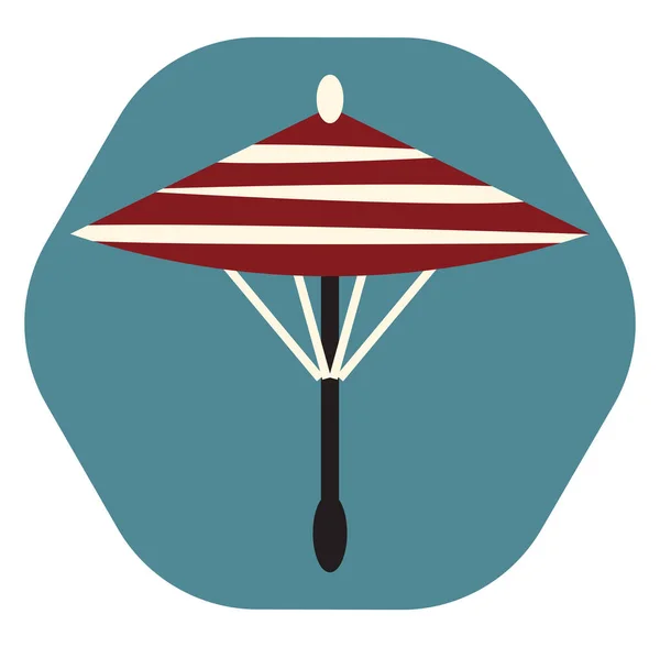 Японский Зонтик Иллюстрация Вектор Белом Фоне — стоковый вектор