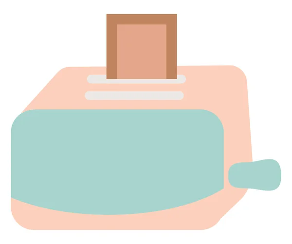 Blauwe Roze Broodrooster Illustratie Vector Een Witte Achtergrond — Stockvector
