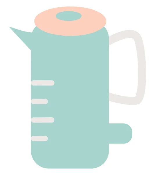 Blauer Wasserkocher Illustration Vektor Auf Weißem Hintergrund — Stockvektor