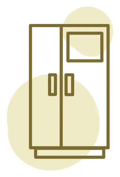 Сучасний Холодильник Ілюстрація Вектор Білому Тлі — стоковий вектор
