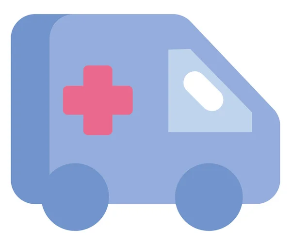 Auto Ambulanza Viola Illustrazione Vettore Sfondo Bianco — Vettoriale Stock