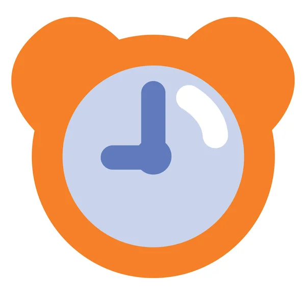 Orange Alarm Clock Illustration Vector White Background — Stock Vector