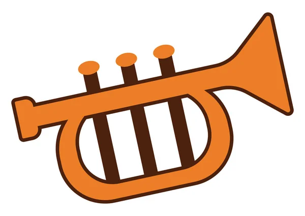 Narancs Szaxofon Illusztráció Vektor Fehér Alapon — Stock Vector