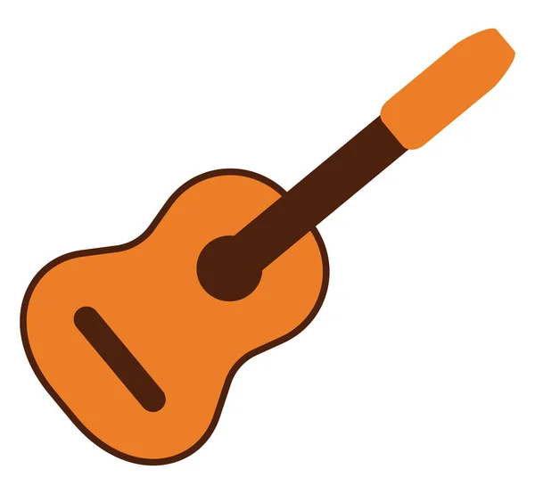 Beyaz Arka Planda Akustik Gitar Illüstrasyon Vektör — Stok Vektör