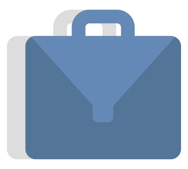 Μπλε Επιχειρηματική Τσάντα Εικονογράφηση Διάνυσμα Λευκό Φόντο — Διανυσματικό Αρχείο