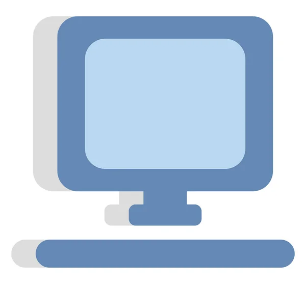Obchodní Počítač Ilustrace Vektor Bílém Pozadí — Stockový vektor