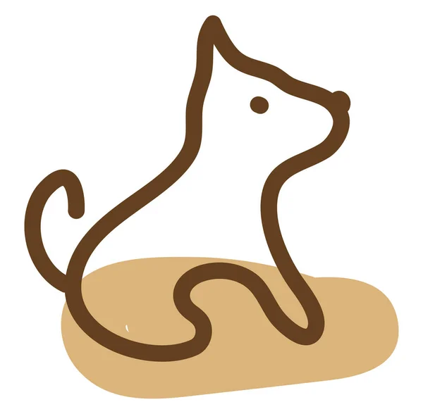 Malý Pes Ilustrace Vektor Bílém Pozadí — Stockový vektor