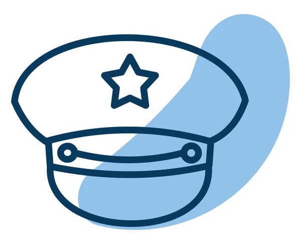 Sailors Hatt Illustration Vektor Vit Bakgrund — Stock vektor