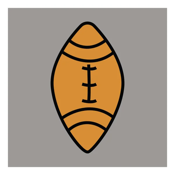 Boule Rugby Illustration Vecteur Sur Fond Blanc — Image vectorielle