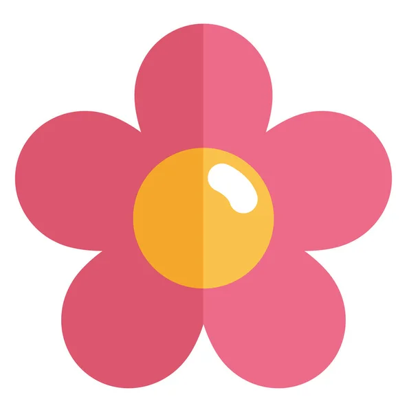 Rosa Blume Illustration Vektor Auf Weißem Hintergrund — Stockvektor