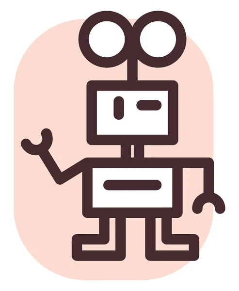 Robot Speelgoed Illustratie Vector Een Witte Achtergrond — Stockvector
