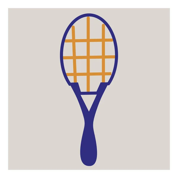 网球拍 白色背景 — 图库矢量图片