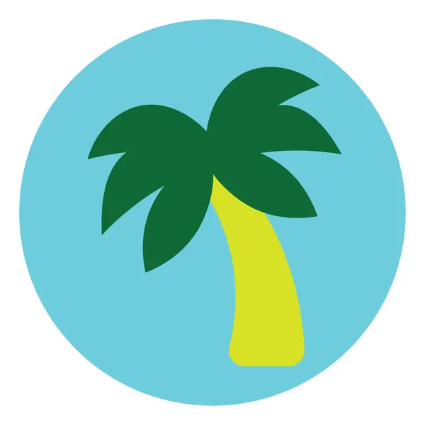 Palmboom Illustratie Vector Een Witte Achtergrond — Stockvector