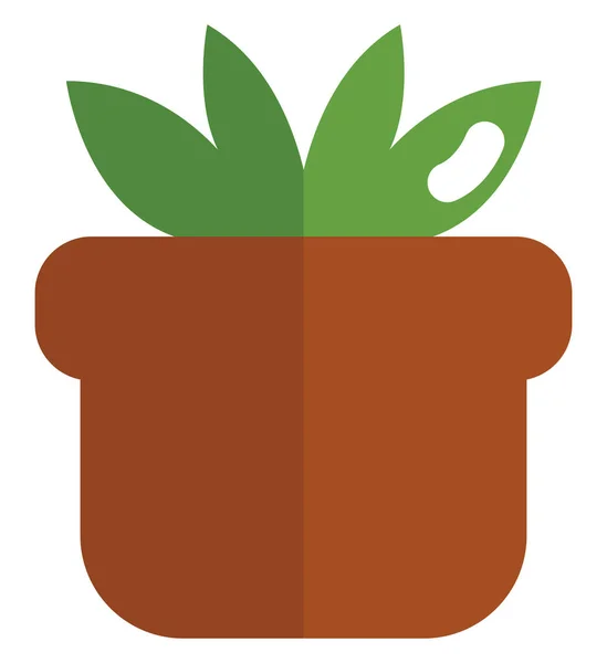 Növény Edényben Illusztráció Vektor Fehér Alapon — Stock Vector