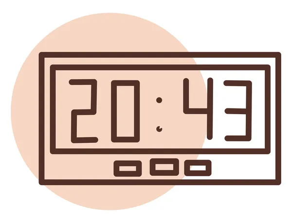 Digital Clock Illustration Vector White Background — Stock Vector