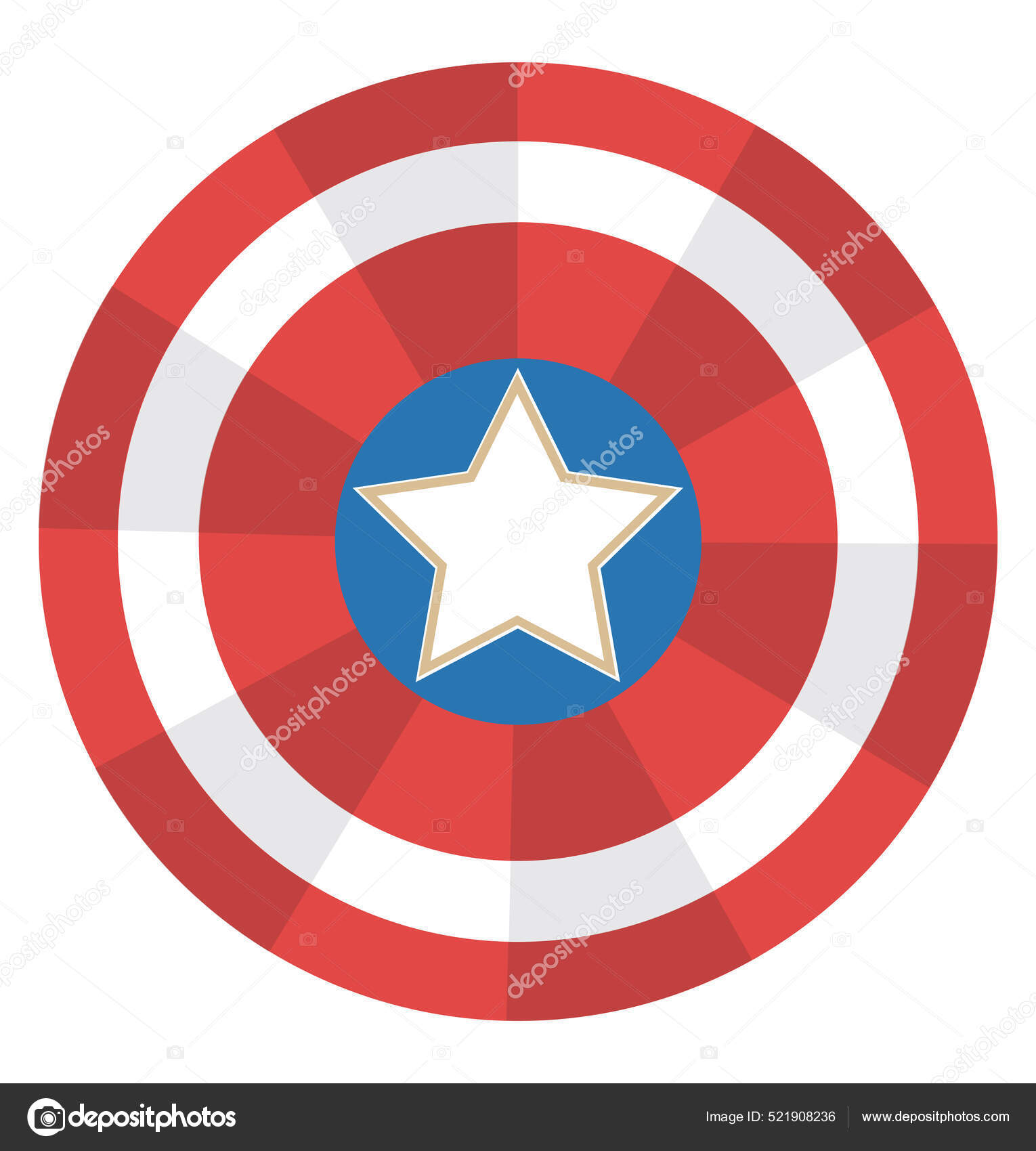 Captain America Shield Illustration Vector White Background Stock Vector  Image by ©Morphart #521908236