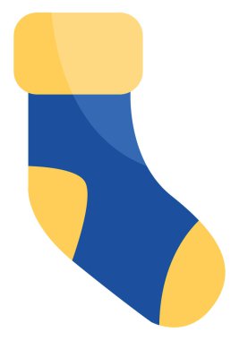 Kış çorabı, illüstrasyon, vektör, beyaz arka planda.