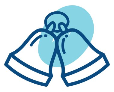 Kış çanları, illüstrasyon, vektör, beyaz arka planda.