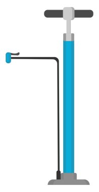 Bisiklet pompası, illüstrasyon, beyaz arkaplan üzerindeki vektör.