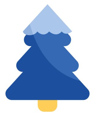 Beyaz arka planda kış ladini, illüstrasyon, vektör.