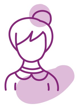 Pembeli kadın, illüstrasyon, vektör, beyaz arka planda..