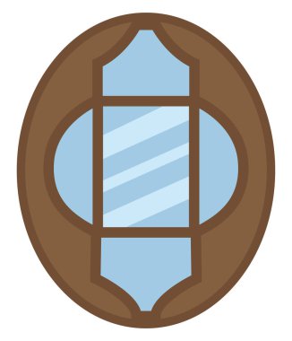 Beyaz arkaplanda daire penceresi, illüstrasyon, vektör.