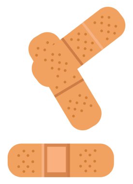 Yara bandı, illüstrasyon, beyaz arkaplan üzerindeki vektör.