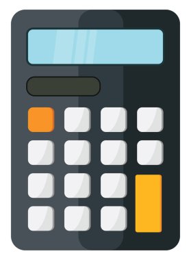 Okul hesap makinesi, illüstrasyon, beyaz arkaplan üzerindeki vektör.