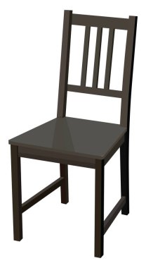 Mutfak sandalyesi, illüstrasyon, beyaz arka planda vektör..