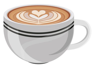 Güzel kahve, illüstrasyon, beyaz arka planda vektör..
