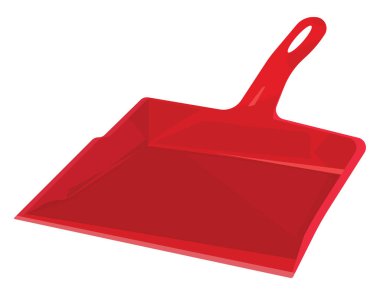 Kırmızı toz bezi, illüstrasyon, beyaz arkaplan üzerindeki vektör.