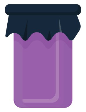 Mor çöp kovası, illüstrasyon, beyaz arkaplan üzerindeki vektör.