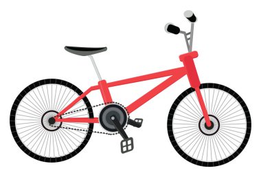 Çocuk bisikleti, illüstrasyon, beyaz arkaplandaki vektör.