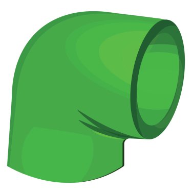 Dirsek borusu, illüstrasyon, beyaz arka planda vektör..