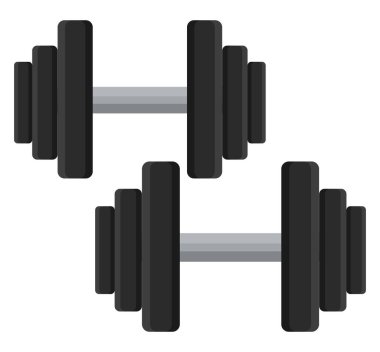 Dumbbell, illüstrasyon, beyaz arkaplan üzerindeki vektör.